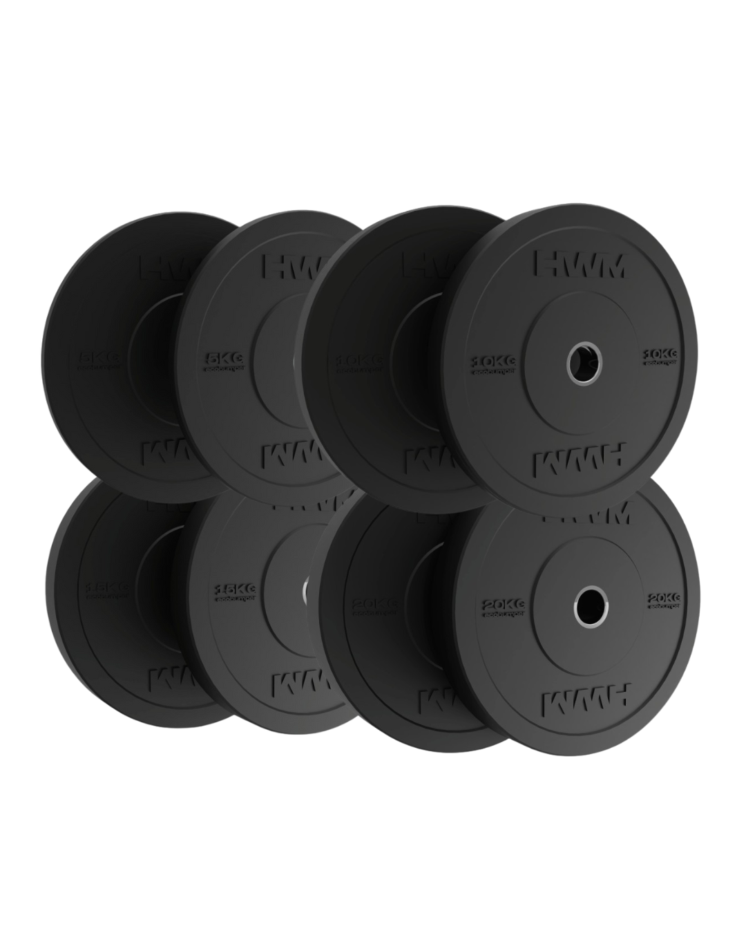 PACK 100KG DISCOS OLIMPICOS BUMPER ECO